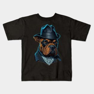 Cool boss dog art design Kids T-Shirt